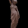 DOMMARTIN - Statue en fonte, déesse à amphore style corten (ral mars 2525)