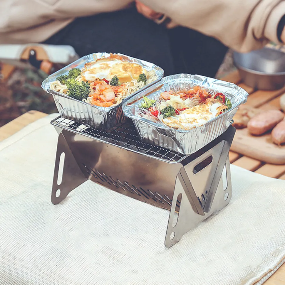 DOWNYPAWS - Barbecue pliable en acier inoxydable
