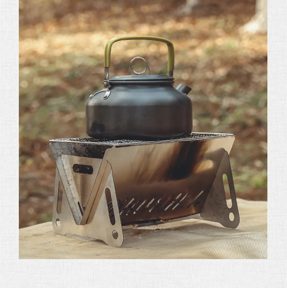 DOWNYPAWS - Barbecue pliable en acier inoxydable