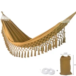 DOWNYPAWS - Hamac à pompons en toile anti-renversement