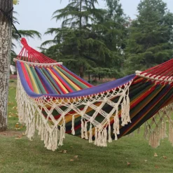 DOWNYPAWS - Hamac double à franges pour camping