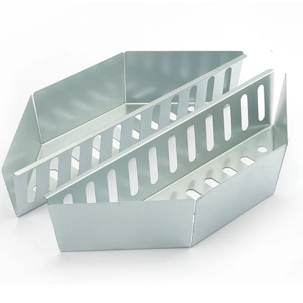 DOWNYPAWS - Panier à charbon de bois pour barbecue d'extérieur en tôle galvanisée