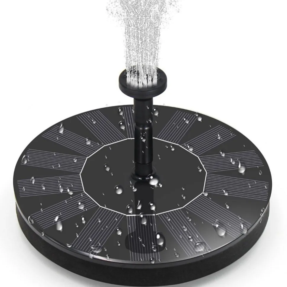 DOWNYPAWS - Pompe à eau solaire ronde pour fontaine d'extérieur