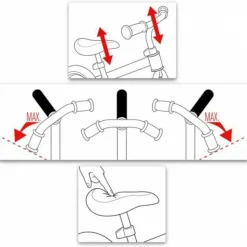 Draisienne velo avec repose-pieds - vert - skids control