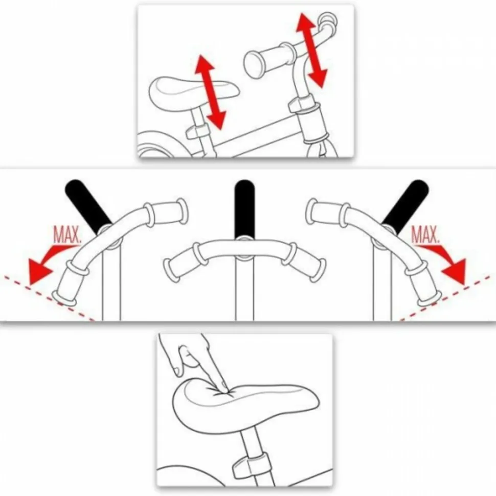 Draisienne velo avec repose-pieds - vert - skids control
