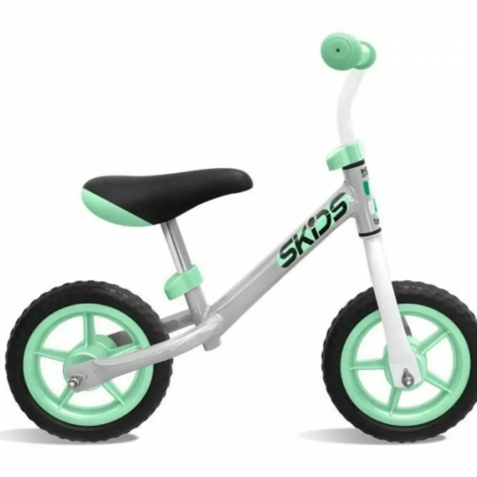 Draisienne velo grise et turquoise - skids control