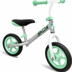 Draisienne velo grise et turquoise - skids control