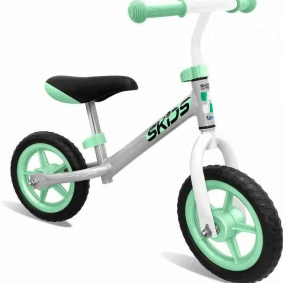 Draisienne velo grise et turquoise - skids control