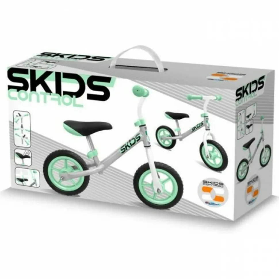 Draisienne velo grise et turquoise - skids control
