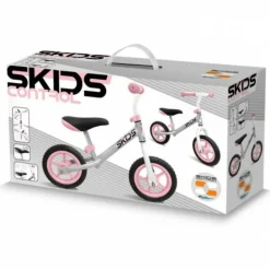Draisienne velo grise et rose - skids control