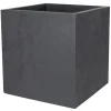 EDA - Pot Basalt carré en polypropylène anthracite - D.39,5 cm