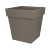 EDA - Pot carré toscane - 50 cm - 87 l - taupe
