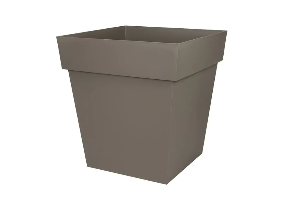 EDA - Pot carré toscane - 50 cm - 87 l - taupe