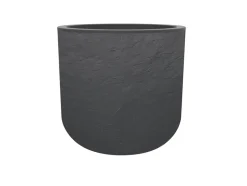 EDA - Pot de fleurs rond en plastique volcania up anthracite - ø 40 cm
