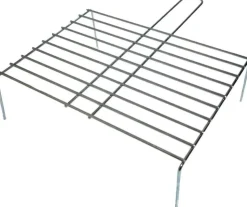 EDM - Grille avec pieds pour barbecue - zinc - 50x38 cm
