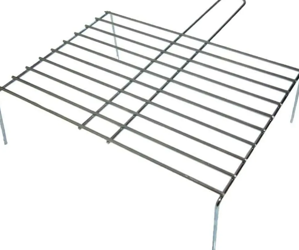 EDM - Grille avec pieds pour barbecue - zinc - 50x38 cm