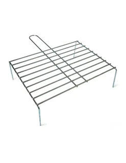 EDM - Grille avec pieds pour barbecue - zinc - 50x38 cm