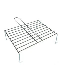 EDM - Grille avec pieds pour barbecue - zinc - 45x35 cm
