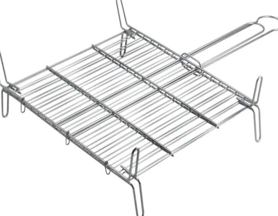 EDM - Grille de barbecue double - zinc - 50x50 cm