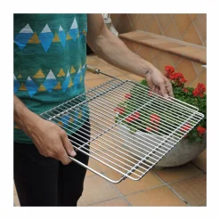 EDM - Grille de barbecue extensible 70x40cm acier zingué