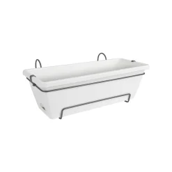 ELHO - Jardinière barcelona en plastique blanc - L50cm
