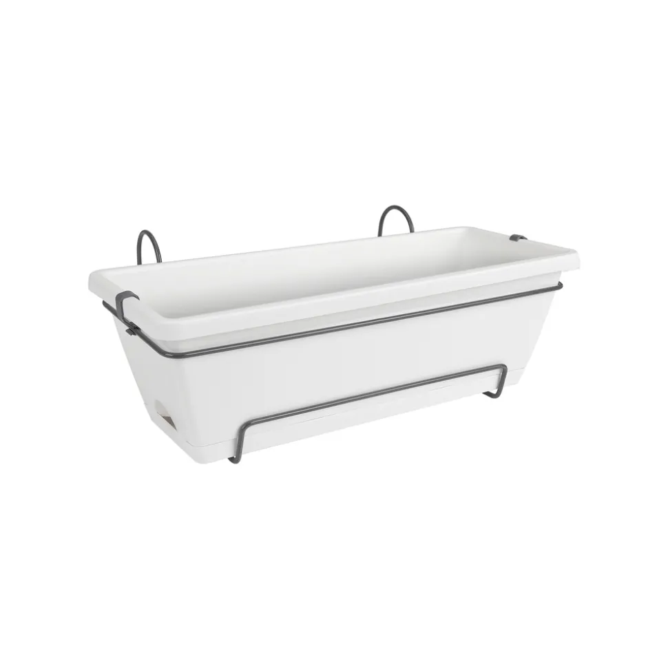 ELHO - Jardinière barcelona en plastique blanc - L50cm