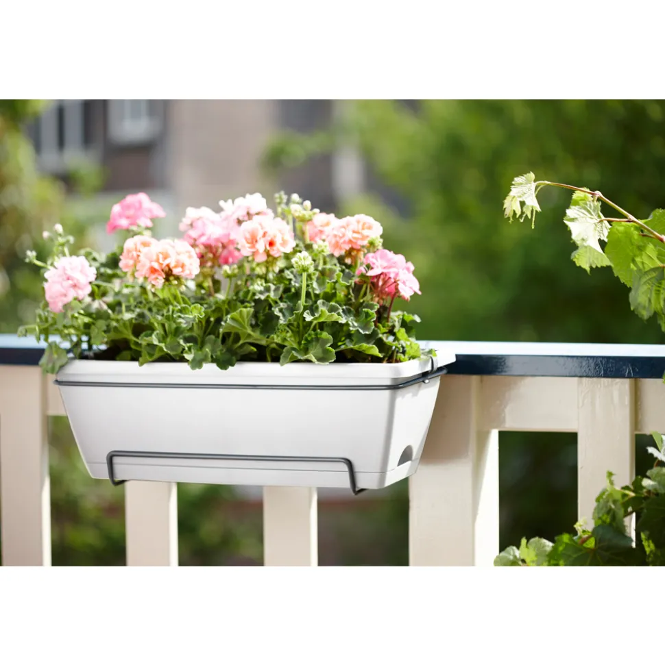 ELHO - Jardinière barcelona en plastique blanc - L50cm