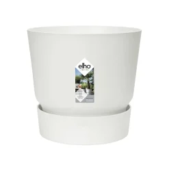 ELHO - Pot de fleurs Greenville Rond 16 - Blanc - Ø16xH.15,3cm