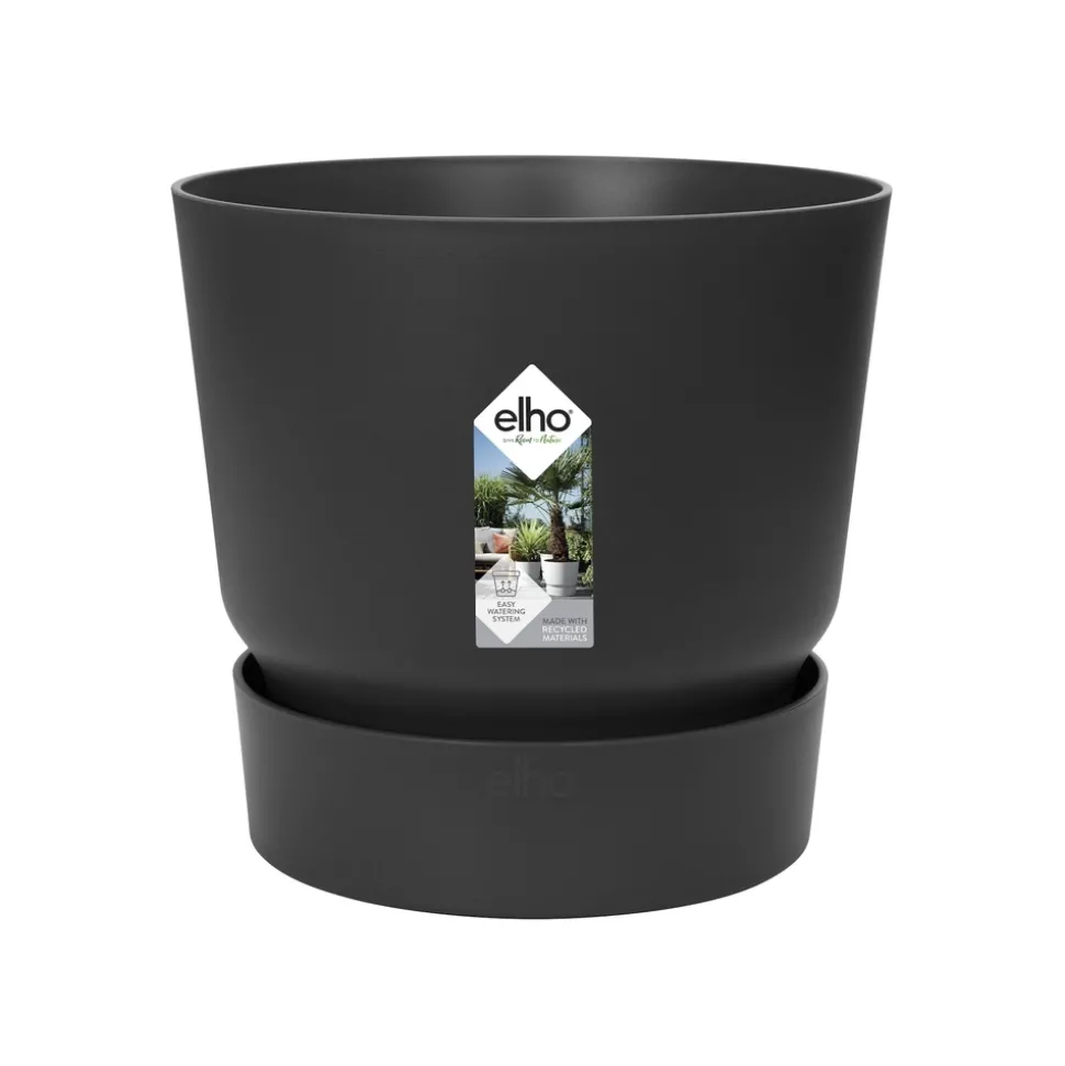 ELHO - Pot de fleurs Greenville Rond 16 - Living Noir - Ø16xH.15,3cm