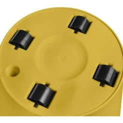ELHO - Pot de fleurs rond loft urban - plastique - percé - réservoir - avec roulettes - ø 50 - ocre