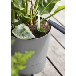 ELHO - Pot Greensense Aqua Care ciment Rond, avec Réservoir d'eau - D.43cm