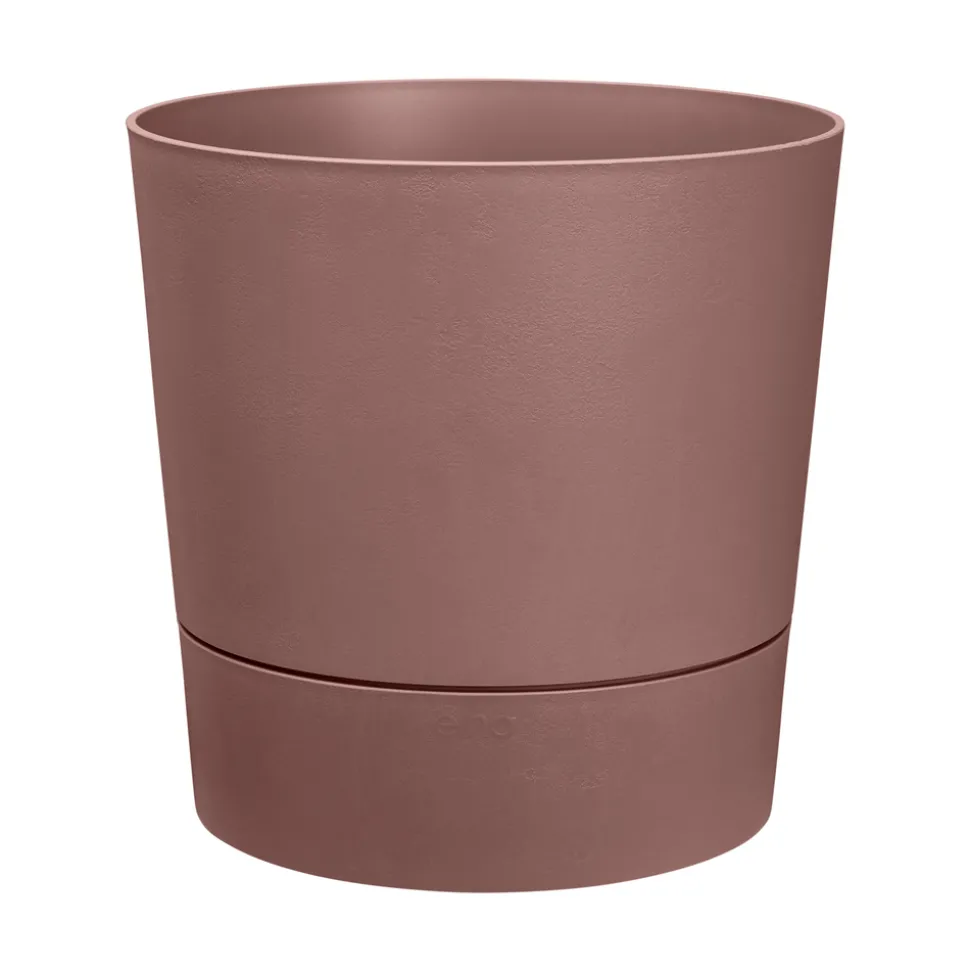 ELHO - Pot Greensense Aqua Care rond avec réserve d'eau brun argile D.30cm