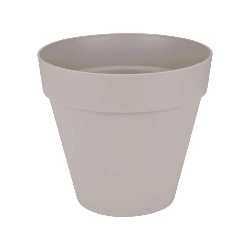 ELHO - Pot Loft à réserve d'eau rond en plastique gris chaud - D.39 cm
