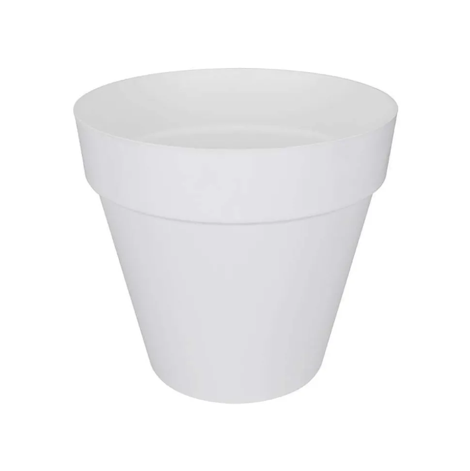 ELHO - Pot Loft sur roues + réservoir en plastique injecté blanc - 26,2x29 cm