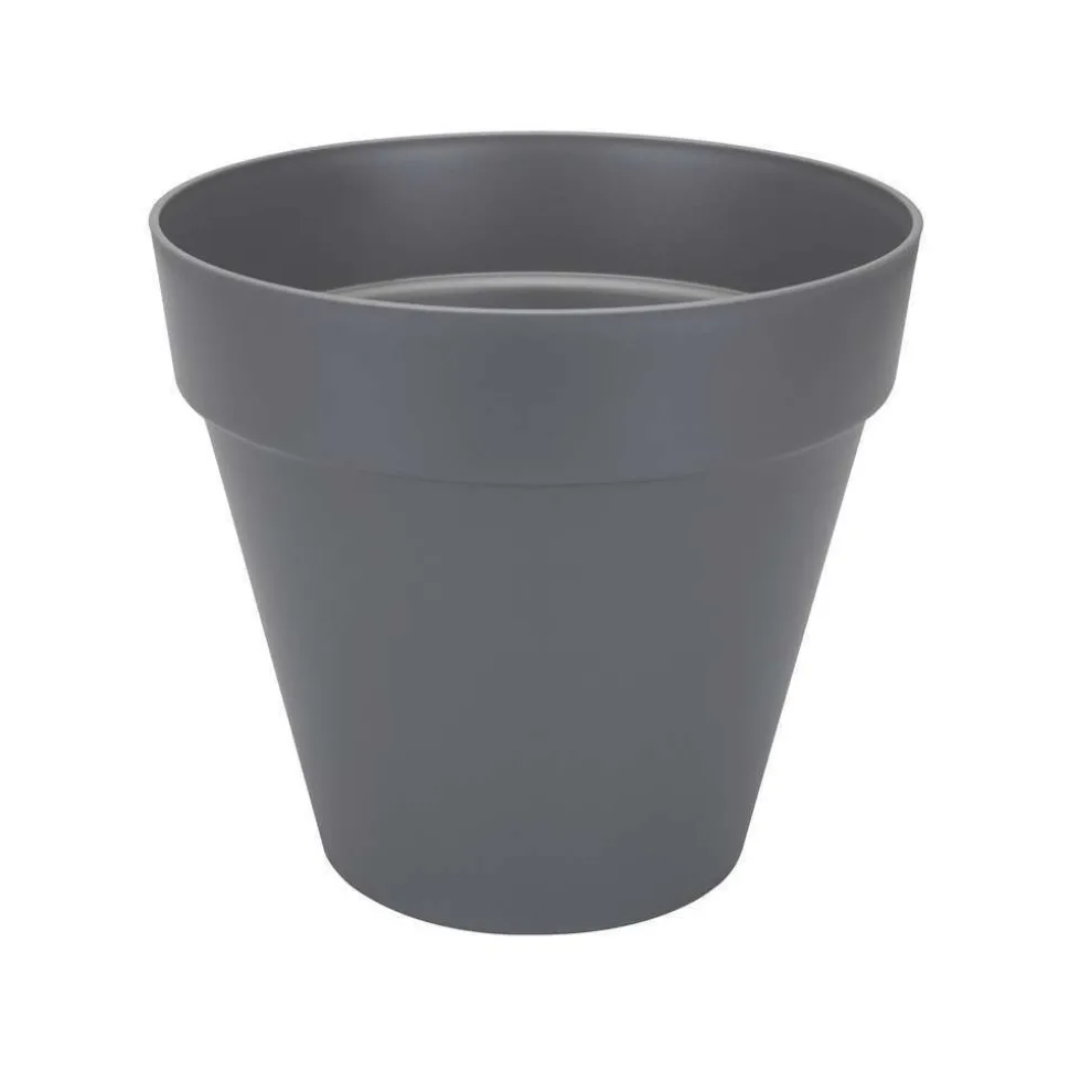 ELHO - Pot Loft Urban rond en plastique anthracite - D.20 cm