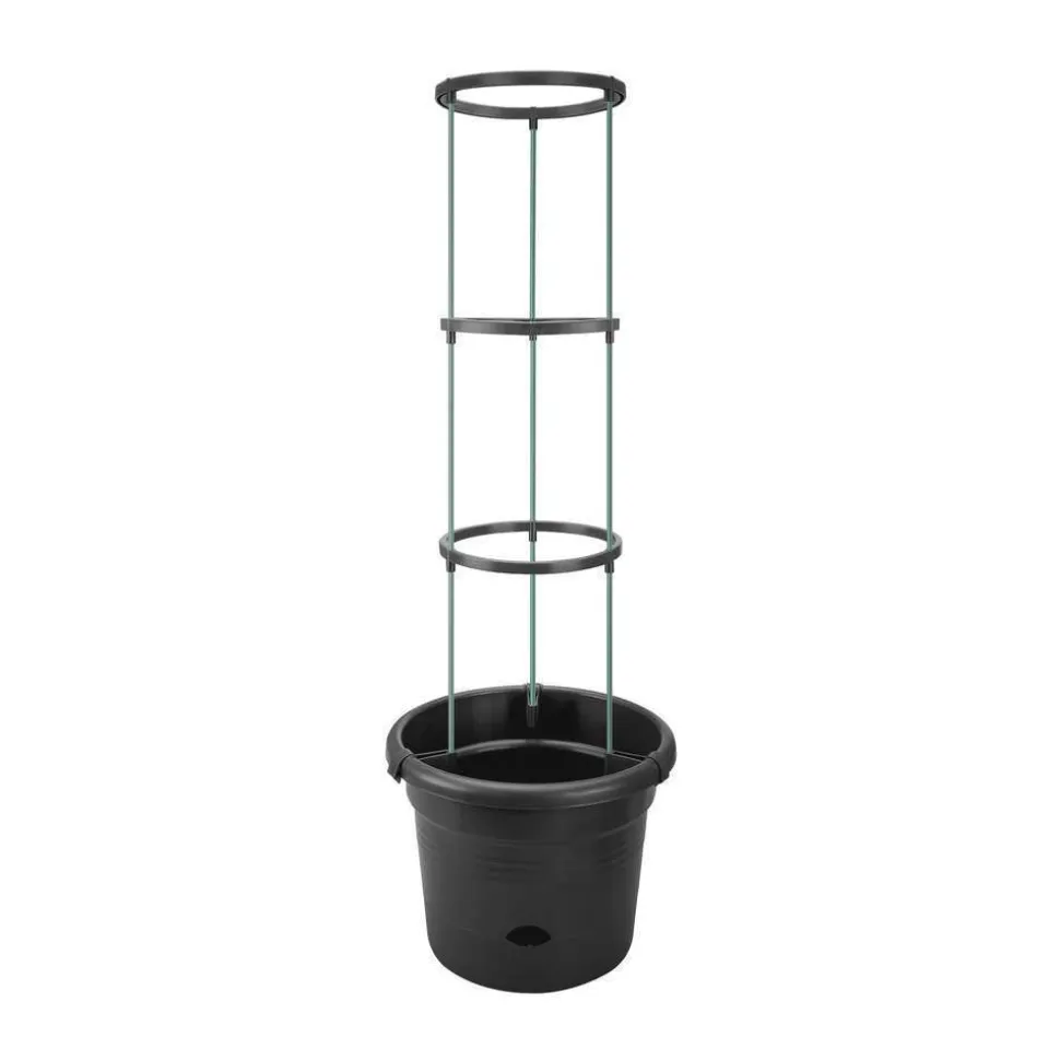 ELHO - Pot pour tomates Green Basics en plastique injecté noir - D.33 cm
