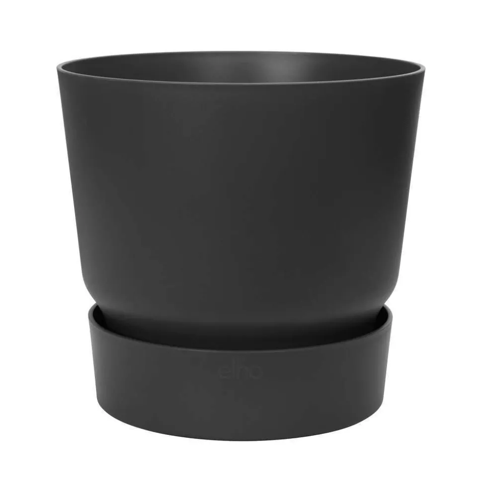ELHO - Pot rond Greenville en polypropylène noir - D.25 cm