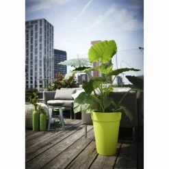 ELHO GIVE ROOM TO NATURE - Pot de fleur plastique rond loft urban gris anthracite ø 34 x 45,6 cm 23 l
