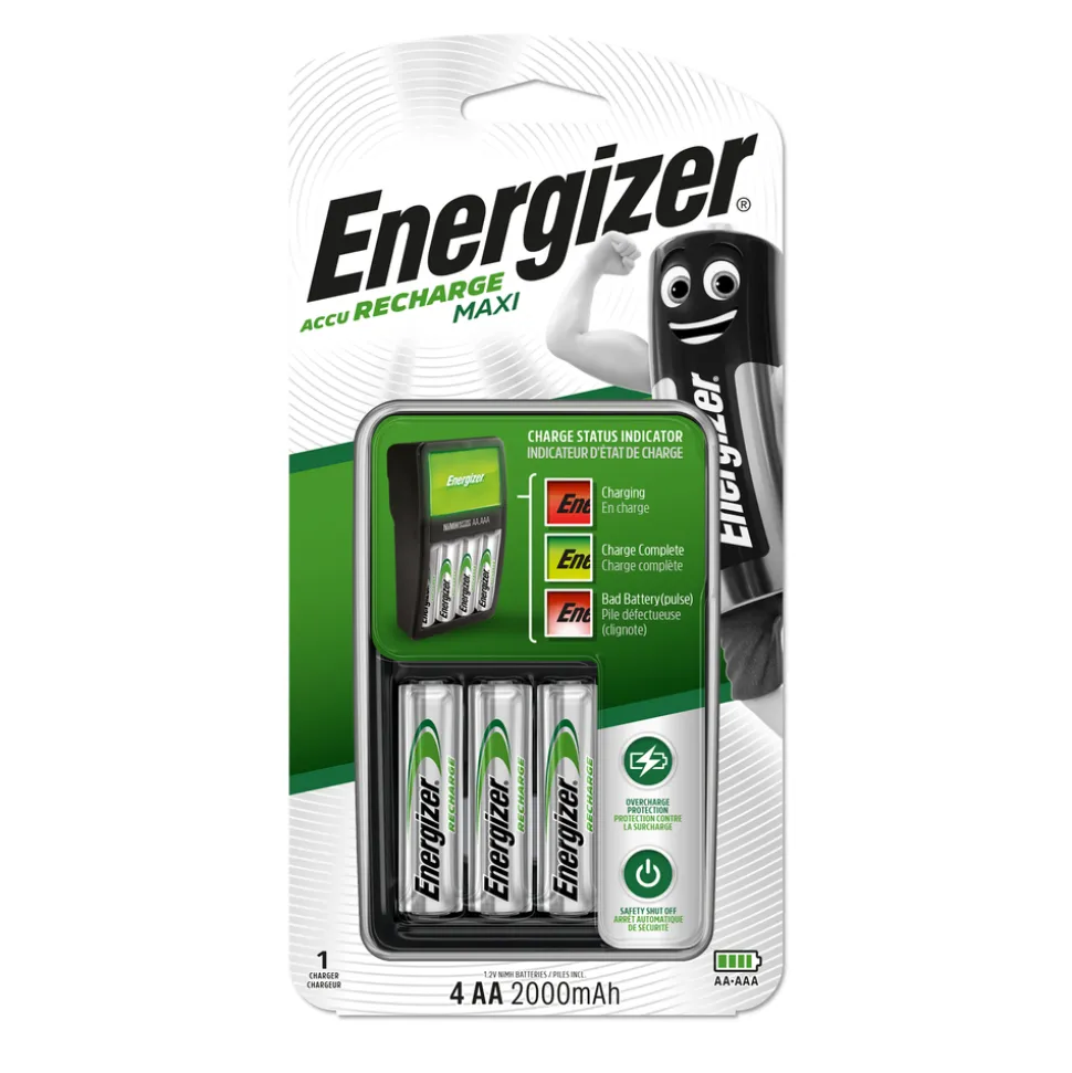 ENERGIZER - Chargeur de pile Energizer pour piles AA et AAA - 4 piles AA incluses