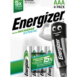 ENERGIZER - Pack de 4 piles rechargeables AAA/HR03 Energizer Extreme