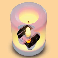 ESOTEC - Bougie solaire led mila 7,5x12cm lumière vacillante lumière de bougie résistante aux intempéries 102232