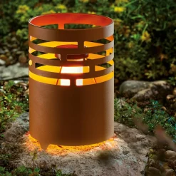 ESOTEC - Esotec foyer solaire rouillé ottawa ⌀22cm ip44 résistant aux intempéries outdoor 102380