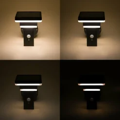ESOTEC - Esotec lampe solaire pour l'extérieur lucca pir 3 modes de fonctionnement ip44 résistant aux intempéries 102761