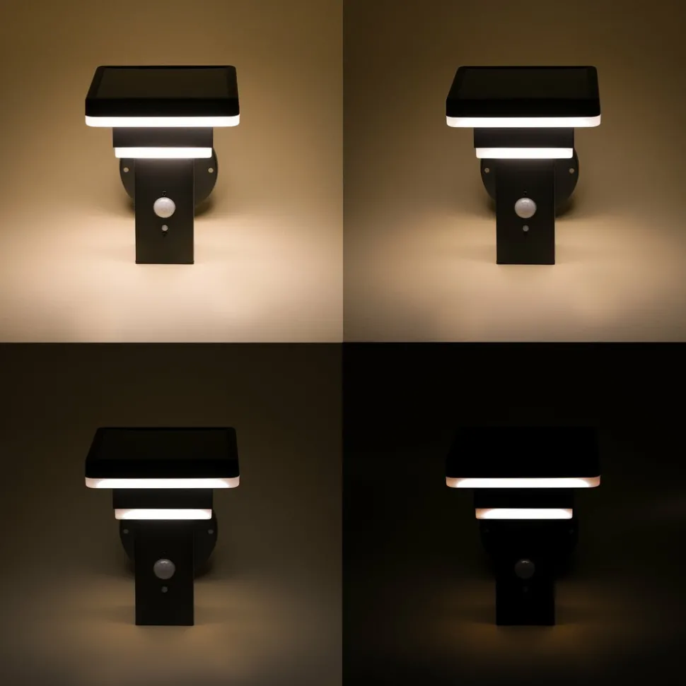 ESOTEC - Esotec lampe solaire pour l'extérieur lucca pir 3 modes de fonctionnement ip44 résistant aux intempéries 102761