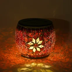 ESOTEC - Esotec lampe solaire pour l'extérieur brillant mosaïque verre brisé lampe de table ip44 102066