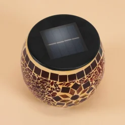 ESOTEC - Esotec lampe solaire pour l'extérieur brillant mosaïque verre brisé lampe de table ip44 102066