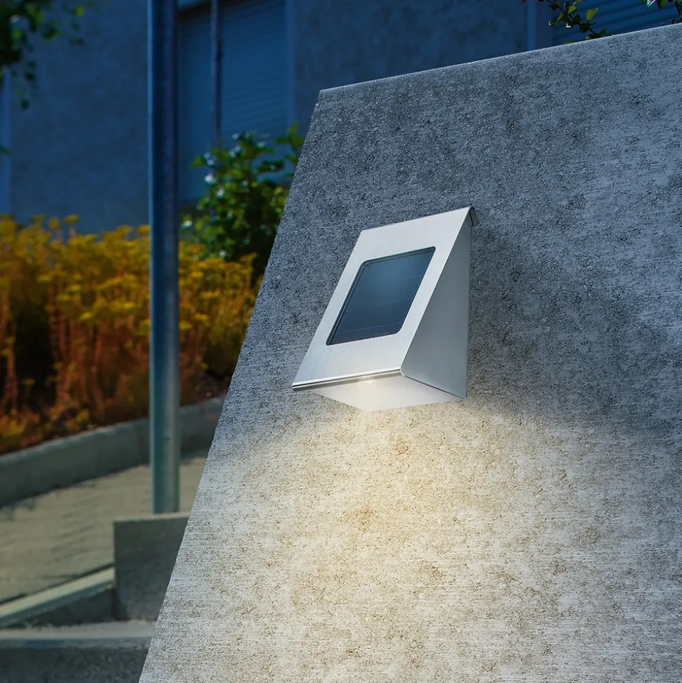 ESOTEC - Esotec solar applique murale shine pour l'extérieur acier inoxydable metal résistant aux intempéries 102116