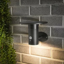 ESOTEC - Esotec solar applique murale pour l'extérieur bologna pir batterie metal 3 modes d'éclairage 102750