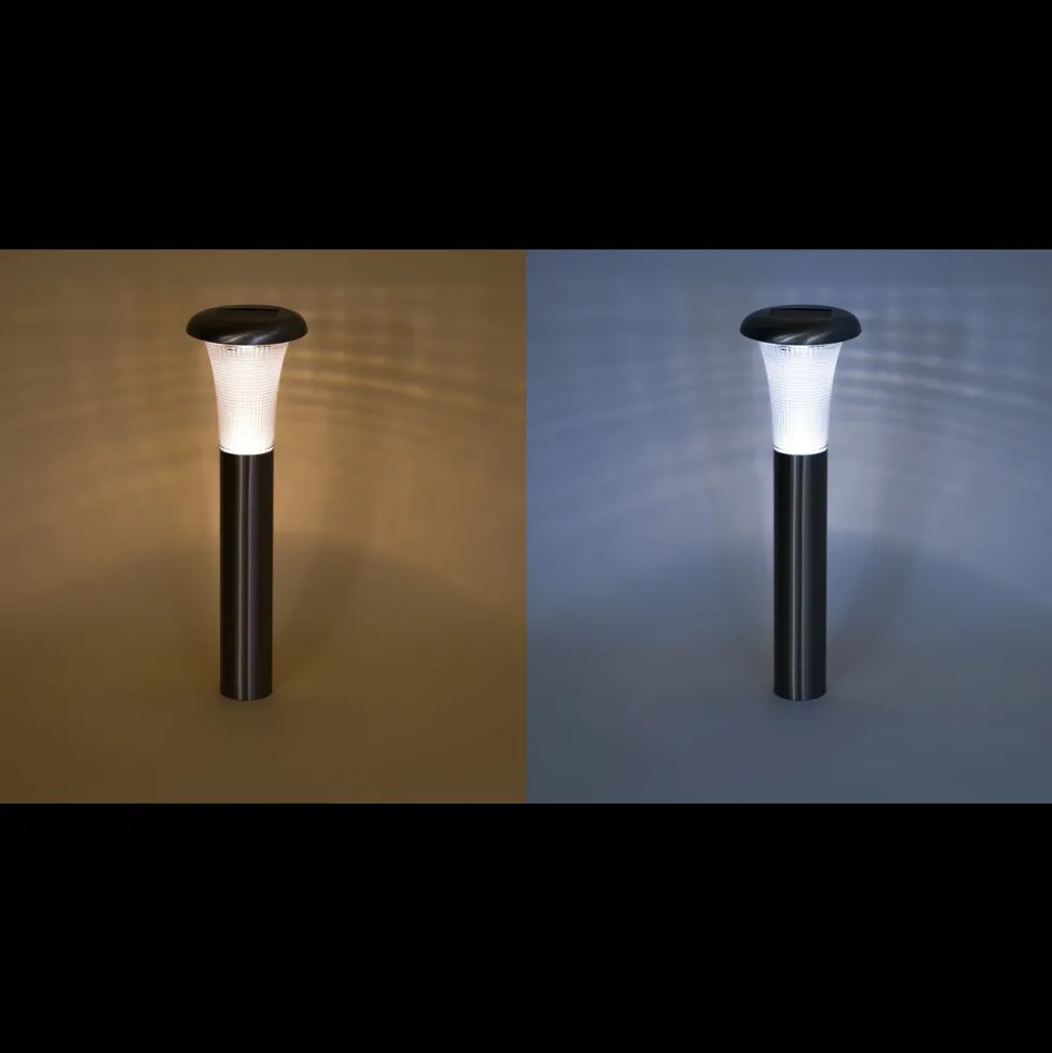 ESOTEC - Esotec solar lampe sur pied vesuv duo color h=38cm acier inoxydable metal outdoor 102067