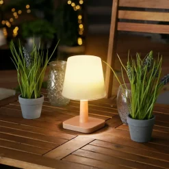 ESOTEC - Esotec solar lampe de table harmony aspect bois module solaire akku outdoor ip44 102912